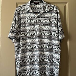 Casual Button Down Shirt in Black and White by Bobby Jones